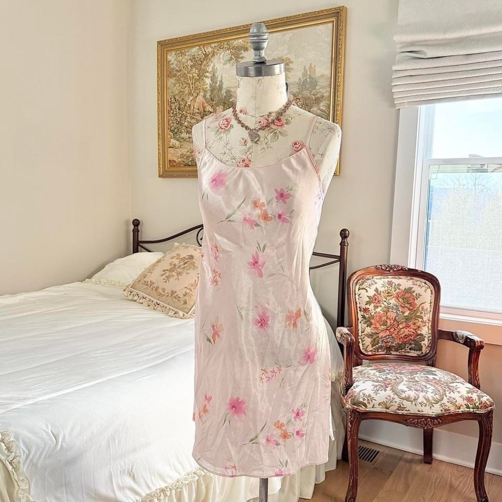 90s valerie stevens medium floral slip dress